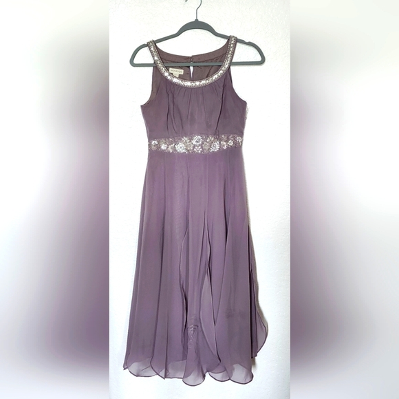 Monsoon Grey, Silver Sequin/Stone Embellished Prom Dress. Size US 4 - Picture 1 of 10